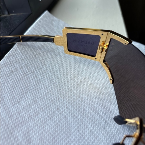 Balmain Black and Gold Flèche Sunglasses - Picture 6 of 12